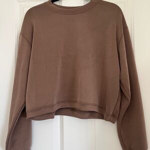 Casual Brown Sweatshirt